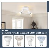 Nettlife LED stropna svetilka GU10 - 2 moderna okrogla stropna reflektorja stropna reflektorja za spalnico in dnevno sobo - brez žarnice bela, (22116677) | Shoptok.si