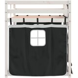  na kat sa zavjesama bijelo-crni 80 x 200 cm od borovine | shoptok.hr
