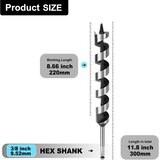 HSAWBIT Sveder za les s šestrobim vpetjem 40×300mm | Shoptok.si