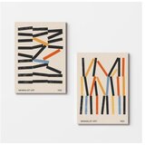Wallity 2KNV4267 - 50 x 70 multicolor decorative canvas painting (2 pieces) | ePonuda.com