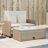Maison Chic Vrtni kavč - Zunanji kavč z blazinami 2-sedežni bež poli ratan, (22043868) | Shoptok.si