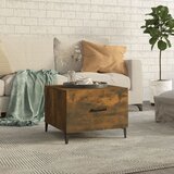 vidaXL stolić za kavu s metalnim nogama boja hrasta 50 x 50 x 40 cm Cijene