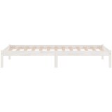 vidaXL posteljni okvir bel iz trdne borovine 75x190 cm UK Small Single | Shoptok.si