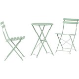  Sklopivi bistro set 3 pcs Morska pjena Čelik | shoptok.hr