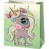 Cardex Ekskluzivna velika zelena vrećica za poklone s uzorkom jednoroga 26x13x33cm Cijene