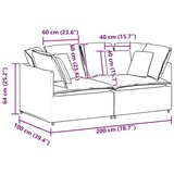  Modularna sofa s jastucima korduro tkanina svijetlo siva - Svjetlosiva | shoptok.hr
