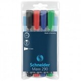 Schneider Flomaster , marker za bijelu ploču, Maxx 290, 1-3 mm, set od 4 boje, PVC etui | shoptok.hr