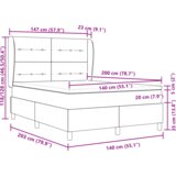 Box Spring postelja z vzmetnico temno modra 140x200 cm žamet, (22050658) | Shoptok.si