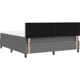 Box vzmetnica s podnožjem z LED svetlobo svetlo siva žametna tkanina, (22083176) | Shoptok.si