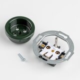  Kliklap - Trojna retro kućna utičnica sa ramom 230V zelena | Eponuda.com