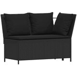  3-dijelna vrtna garnitura od poliratana s jastucima crna | shoptok.hr