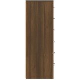  Komoda sa 6 ladica boja smeđeg hrasta 50 x 34 x 96 cm drvena | shoptok.hr