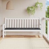  Jastuk za vrtnu klupu crni karirani 200x50x4 cm od tkanine | shoptok.hr