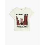 Koton T-Shirt Short Sleeve Crew Neck City Printed Cotton Cene