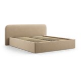 Micadoni Smeđe-sivi tapecirani bračni krevet s prostorom za odlaganje s podnicom 160x200 cm Elizabeth – | shoptok.hr