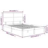  Posteljni okvir iz trdne borovine 140x200 cm, (20903631) | Shoptok.si