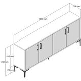 Hanah home Konzolni sto Kijev, 180x78x35 cm, Bež | Eponuda.ba