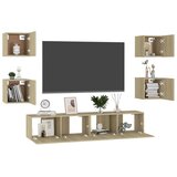  6-dijelni set TV ormarića boja hrasta sonome konstruirano drvo | shoptok.hr