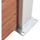 vidaXL Vrtna ograja WPC 353x106 cm rjava | Shoptok.si