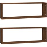  Kockaste zidne police 2 kom boja hrasta 80x15x26,5 cm drvene | Eponuda.com