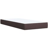 vidaXL Krevet s oprugama i madracem tamnosmeđi 100 x 200 cm od tkanine | shoptok.hr