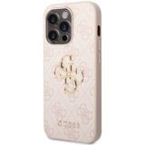Guess GUHCP15L4GMGPI silikonski ovitek za iPhone 15 Pro Max - roza z zlatim logom | Shoptok.si