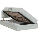  LED krevet za pohranu s madracem Svjetlosiva 120 x 200 cm | shoptok.hr