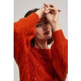 Marisse Openwork Orange Sweater | shoptok.hr