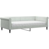  Dnevni krevet s madracem svjetlosivi 100 x 200 cm baršunasti | shoptok.hr