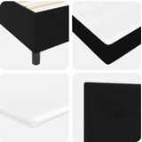  Box Spring postelja z vzmetnico & LED Črna 90x190 cm Tkanina, (22067015) | Shoptok.si