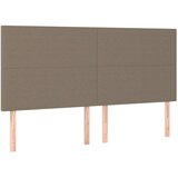  Krevet box spring s madracem LED smeđesivi 200x200 cm tkanina | shoptok.hr