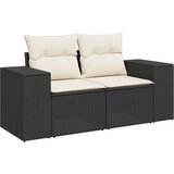  Set sofe 6 kom. Crna i krem-bijela Poli Rattan i čelik | shoptok.hr