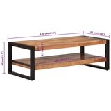  Stolić za kavu 120 x 55 x 40 cm od masivnog bagremovog drva | shoptok.hr