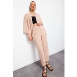 Trendyol Stone Woven Kimono Pants Bottom-Top Set | Shoptok.si