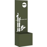 vidaXL Vrtno korito z dekorativno ploščo Olivno zelena 50 x 140 cm | Shoptok.si