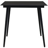 Maison Chic vrtna miza - vrtna jedilna miza črna 80x80x74 cm jeklo in steklo, (21715472) | Shoptok.si