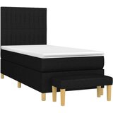  Krevet s oprugama i madracem crni 100 x 200 cm od tkanine | shoptok.hr
