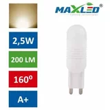 MAX-LED LED žarnica - sijalka G9 2,5W (21W) toplo bela 3000K