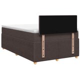  Boxspring krevet s madracem Tamno smeđa 120 x 200 cm Tkanina - Tamno smeđa 120 x 200 cm Prošiveno gumbima | shoptok.hr