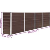  Povišena vrtna gredica 320 x 40 x 77 cm pocinčani čelik smeđa | shoptok.hr