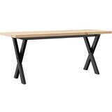 Maison Chic Klubska mizica - kavna mizica - Nizka mizica X okvir 110x40x45,5cm trdna borovina lito železo, (21752625) Cene