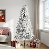  Umjetno božićno drvce 240 cm PVC i čelik Zelena i bijela - Zelena i bijela 240 cm | shoptok.hr