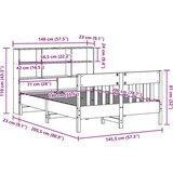 vidaXL Postelja brez vzmetnice voščeno rjava 140x200 cm trdna borovina | Shoptok.si