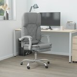  Masažni uredski naslonjač od tkanine svjetlosivi | shoptok.hr