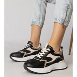 Gemre Black sports sneakers with woven insert Berlisa | Shoptok.si
