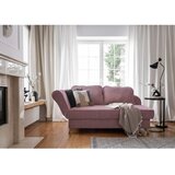 Miuform Prašno rožnat ležalnik iz rebrastega žameta (levi kot) Chic Charlotte – | Shoptok.si