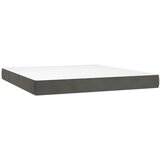 vidaXL Vzmetnica z žepkasto vzmetjo srednje trdote temno siva 183x213x20 cm žamet, (5000295173) Cene