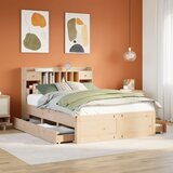 vidaXL Krevet s regalom za knjige bez madraca 140x190 cm od borovine Cijene
