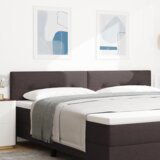  LED Headboard s gumbima tamnosmeđi 100 cm tkanina | shoptok.hr