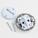  Kliklap - Retro jednopolni prekidač br. 1 i SCHUKO utičnica 230V sa ramom, plava | Eponuda.com